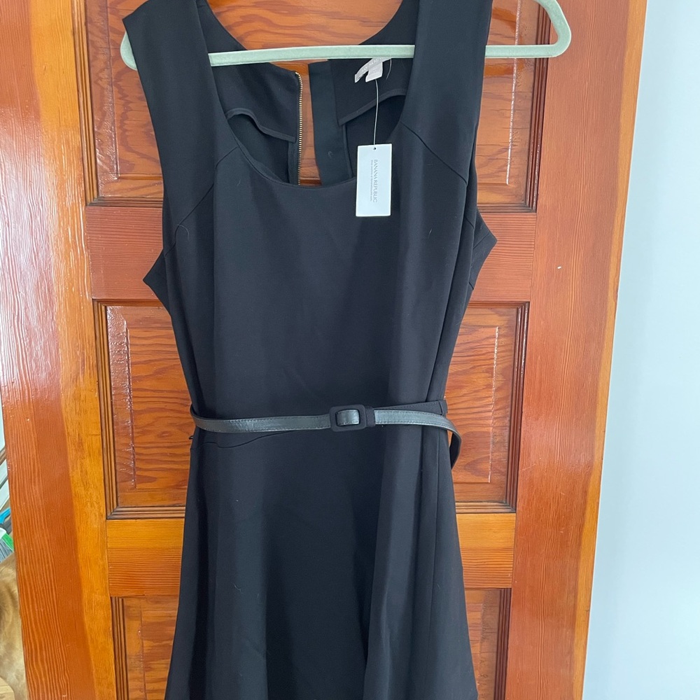 NWT Banana Republic 16T sleeveless fit and flare belted dress